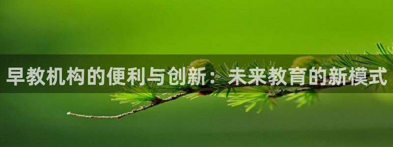 恒行2吴74OOO5：早教机构的便利与创新：未来教育的新模式