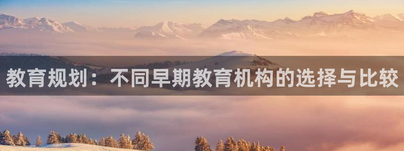 恒行2地74OOO5：教育规划：不同早期教育机构的选择与比较