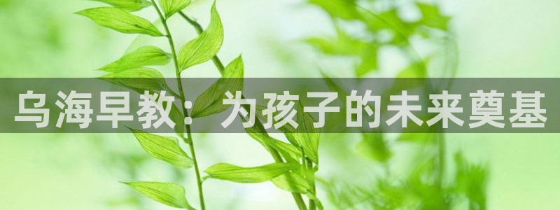 恒行2许74OOO5:乌海早教:为孩子的未来奠基