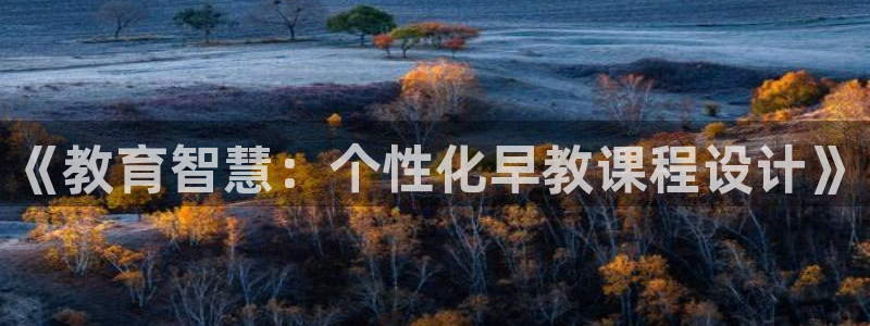 恒行娱乐蜗74ooo5指磁:《教育智慧:个性化早教课程设计》