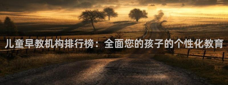 恒行娱乐蒋74OOO5：儿童早教机构排行榜：全面您的孩子的个性化教育