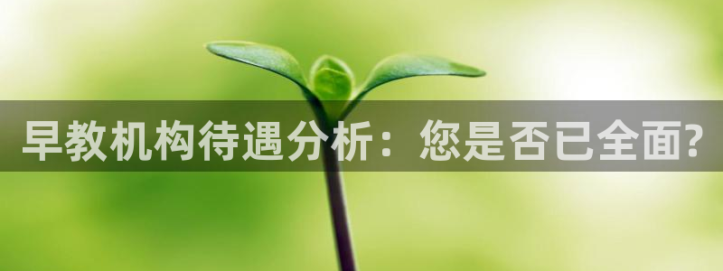 恒行2沈74OOO5：早教机构待遇分析：您是否已全面?
