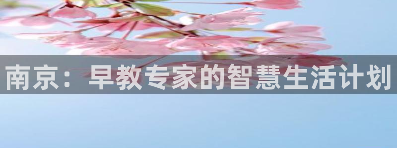 恒行开户娱乐赞议6ll5l：南京：早教专家的智慧生活计划