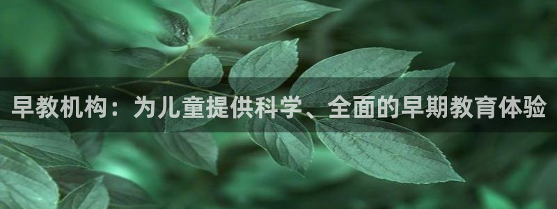 恒行娱乐周74OOO5：早教机构：为儿童提供科学、全面的早期教育体验