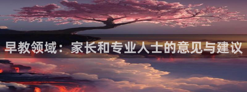 恒行2陈74OOO5：早教领域：家长和专业人士的意见与建议