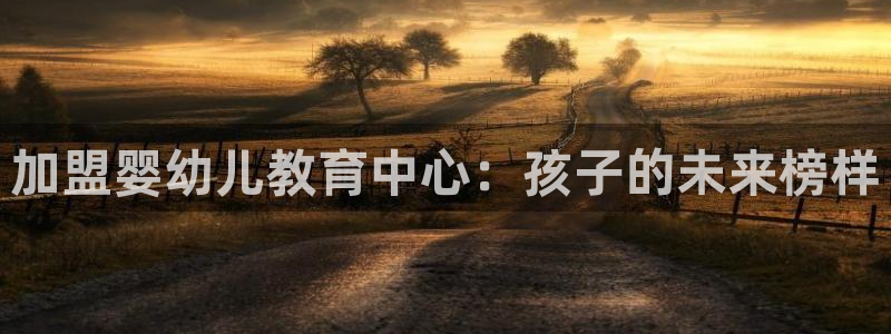 恒行娱乐掏沂74ooo5弛:加盟婴幼儿教育中心:孩子的未来榜样